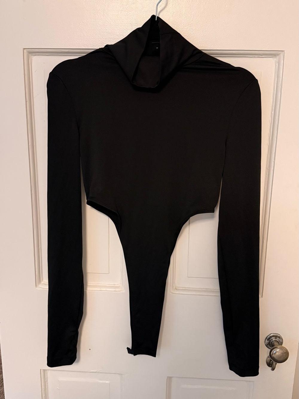 Black Long-Sleeve Turtleneck Bodysuit - Women